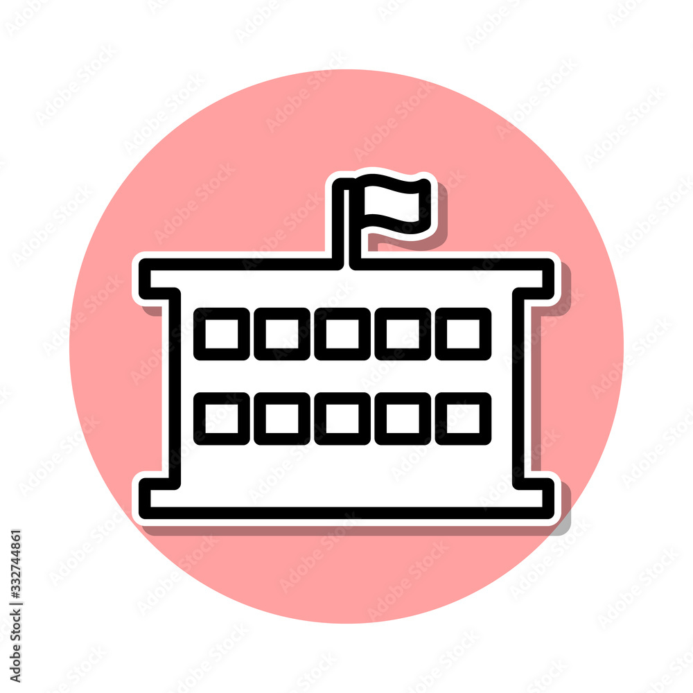 Aufkleber school sticker icon. simple thin line, outline vector of web icons for ui and ux, website or mobile 