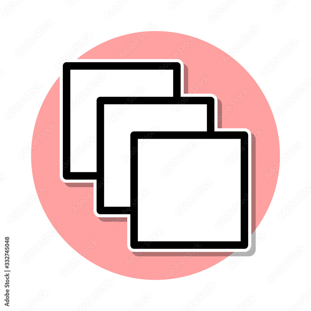 Poster strata sticker icon. simple thin line, outline vector of web icons for ui and ux, website or mobile 