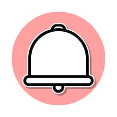bell sticker icon. Simple thin line, outline vector of web icons for ui and ux, website or mobile application