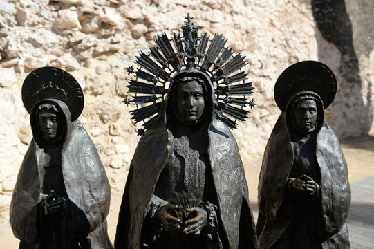 The Three Marys, group of sculptures by the sculptor Juan Jose Quiros, Elche, Spain, Europe, Die drei Marien, Skulpturengruppe von dem Bildhauer Juan Jose Quiros