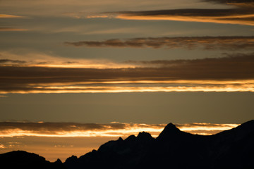 sunset over sea