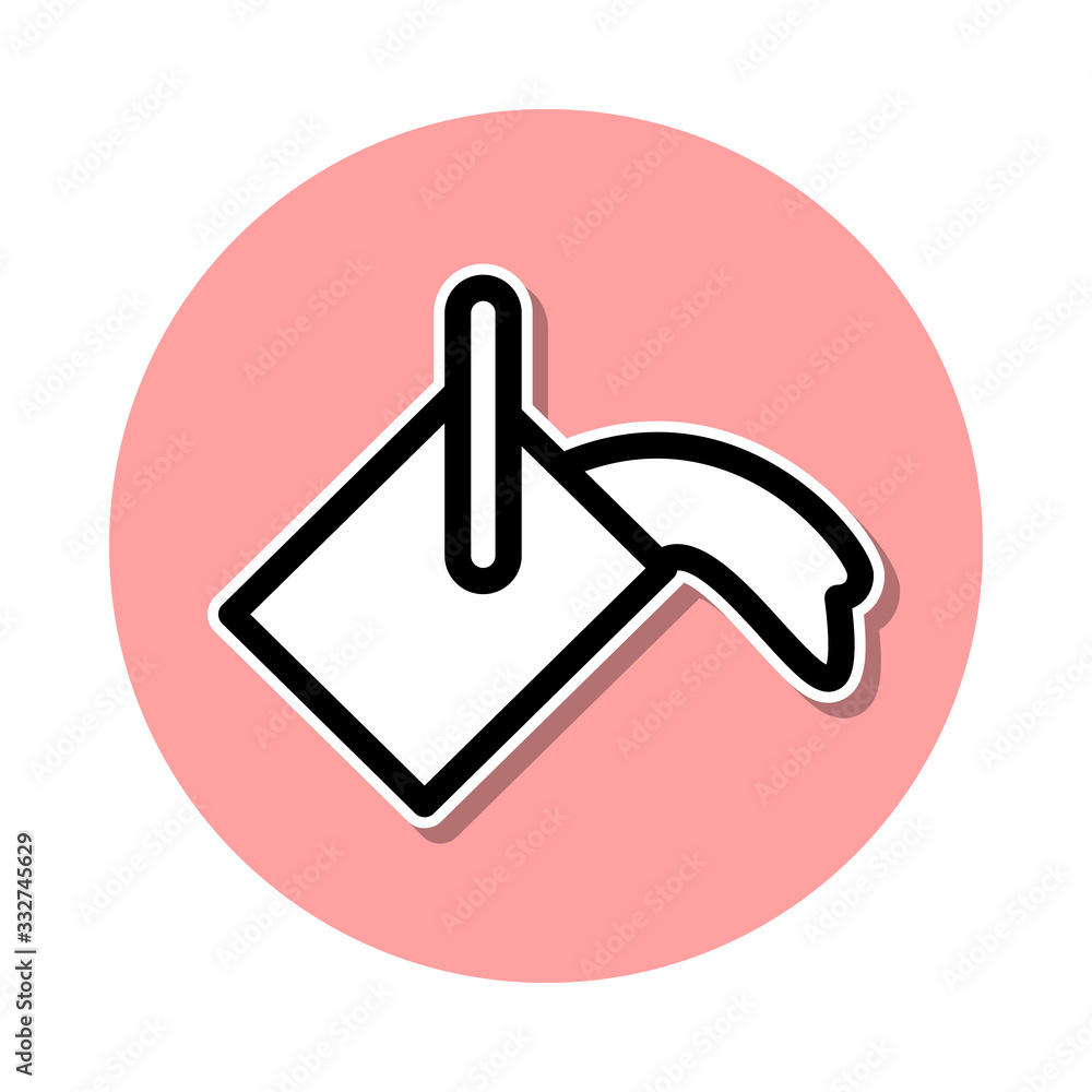 Poster paint bucket sticker icon. simple thin line, outline vector of web icons for ui and ux, website or m