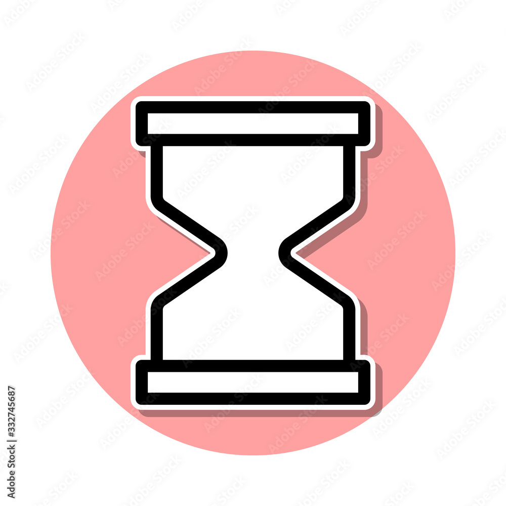 Aufkleber hourglass sticker icon. simple thin line, outline vector of web icons for ui and ux, website or mobi
