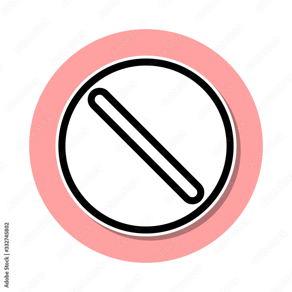 Poster prohibition sticker icon. simple thin line, outline vector of web icons for ui and ux, website or mo