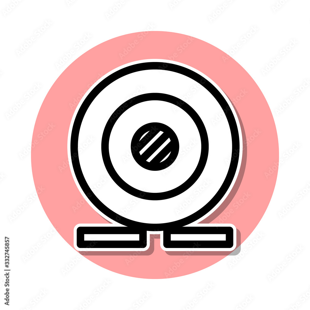 Poster webcam sticker icon. simple thin line, outline vector of web icons for ui and ux, website or mobile 