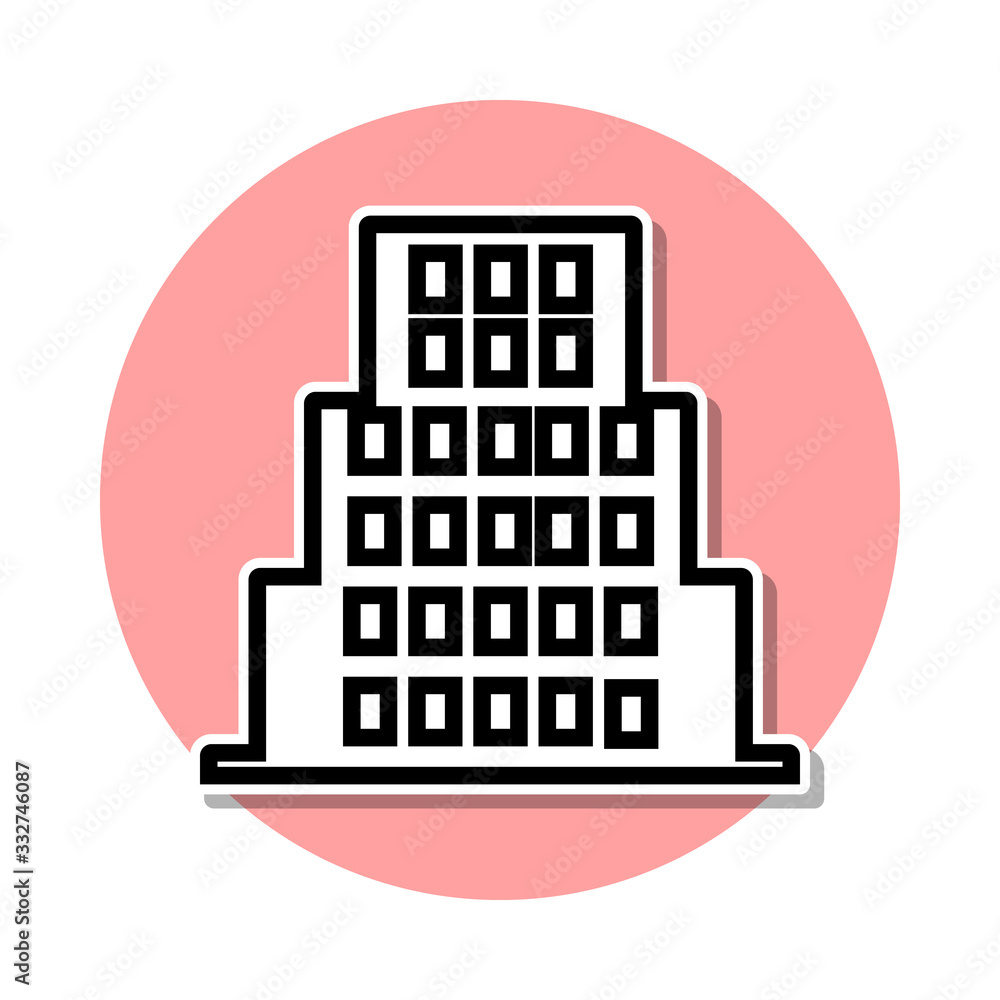 Poster building sticker icon. simple thin line, outline vector of web icons for ui and ux, website or mobil