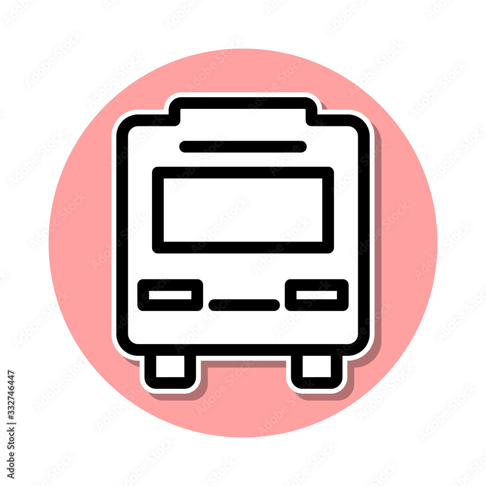 Poster bus sticker icon. simple thin line, outline vector of web icons for ui and ux, website or mobile app
