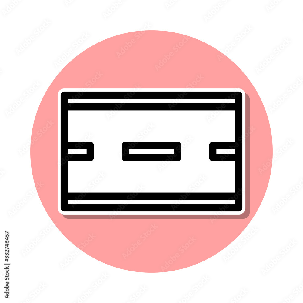Poster road sticker icon. simple thin line, outline vector of web icons for ui and ux, website or mobile ap