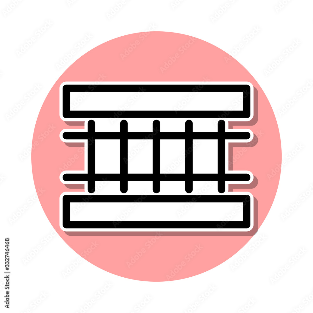 Poster fence sticker icon. simple thin line, outline vector of web icons for ui and ux, website or mobile a