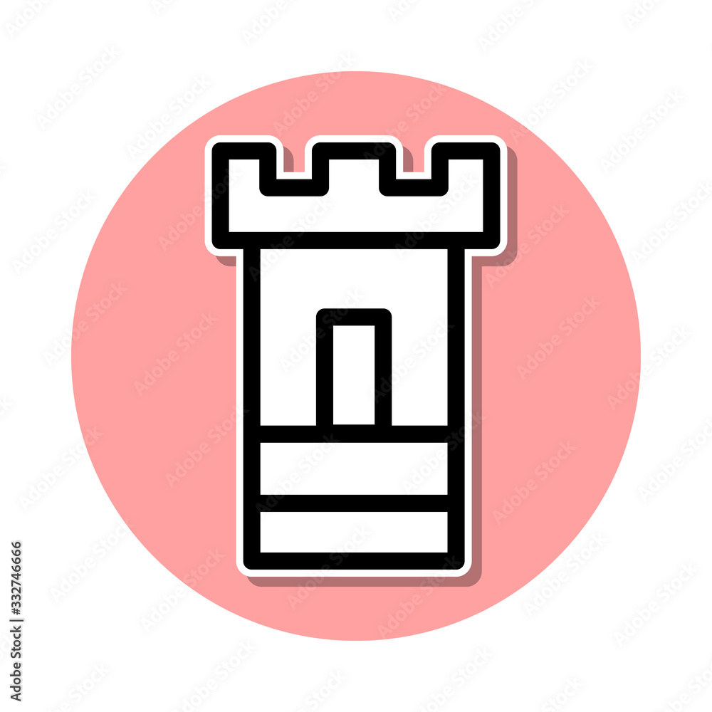 Poster tower sticker icon. simple thin line, outline vector of web icons for ui and ux, website or mobile a