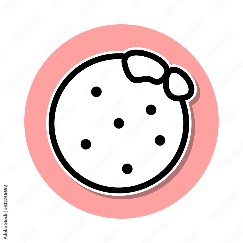 Poster orange sticker icon. simple thin line, outline vector of web icons for ui and ux, website or mobile 