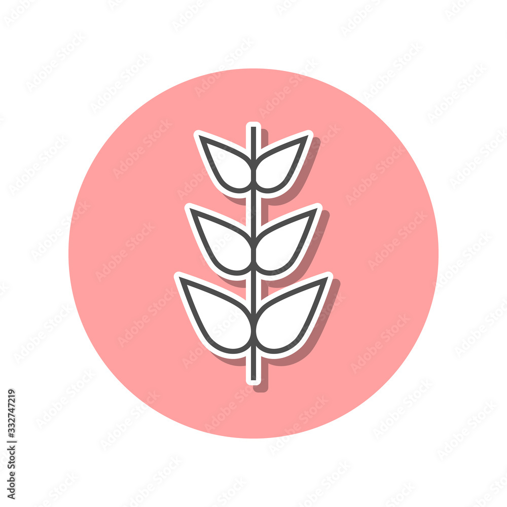 Poster ear sticker icon. simple thin line, outline vector of web icons for ui and ux, website or mobile app