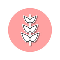 ear sticker icon. Simple thin line, outline vector of web icons for ui and ux, website or mobile application