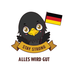 Fototapeta premium National animal of Germany with support message