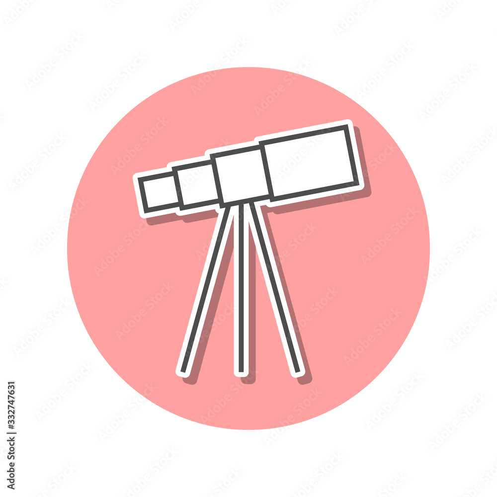 Aufkleber telescope sticker icon. simple thin line, outline vector of web icons for ui and ux, website or mobi