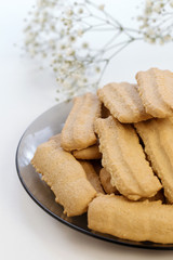 Homemade Shortbread Cookies. Natural homemade food without additives.