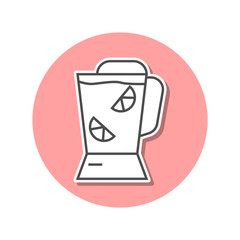 cocktail mixer sticker icon. Simple thin line, outline vector of web icons for ui and ux, website or mobile application