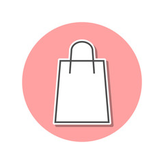 bag from the store sticker icon. Simple thin line, outline vector of web icons for ui and ux, website or mobile application
