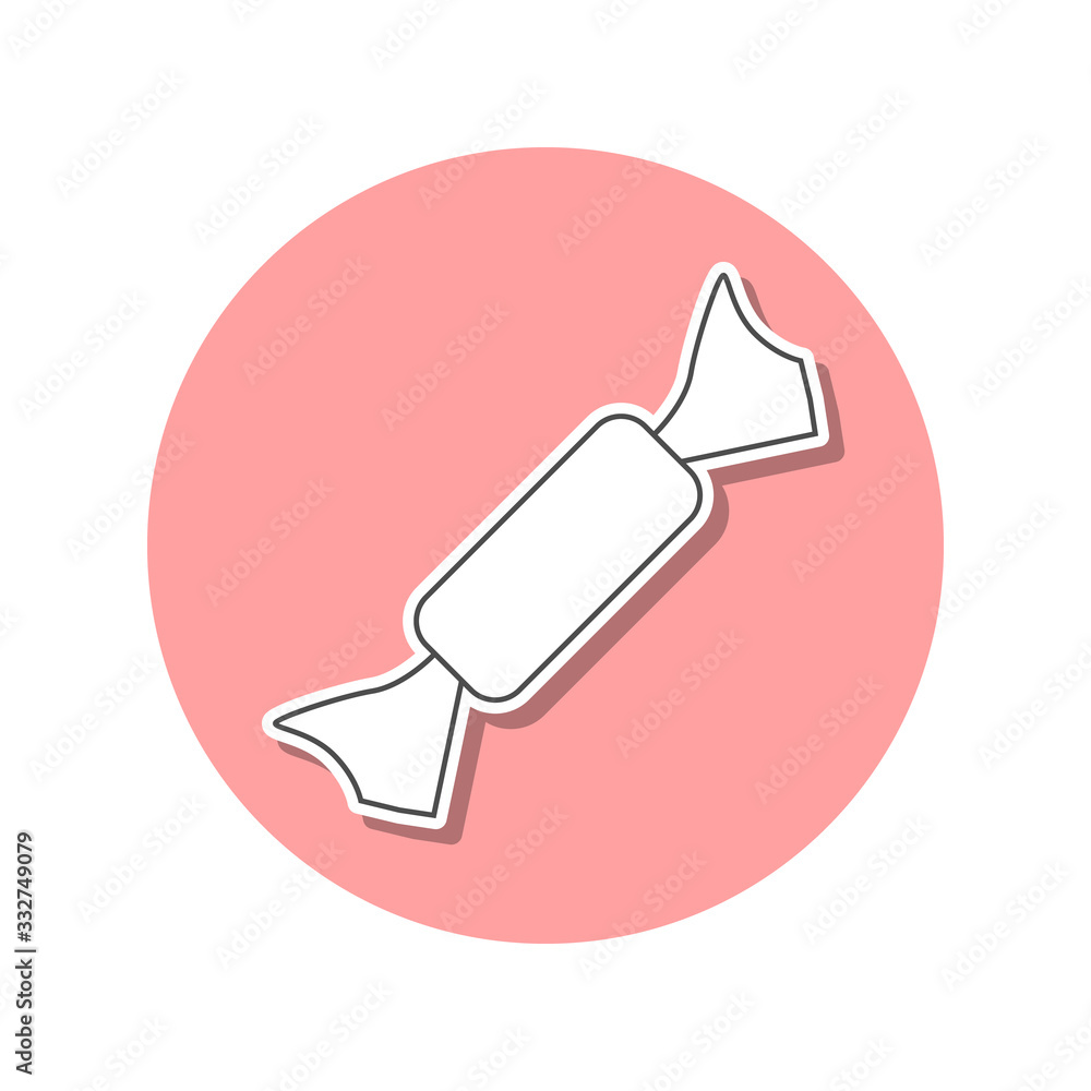 Poster candy sticker icon. simple thin line, outline vector of web icons for ui and ux, website or mobile a