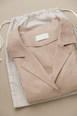 Linen bags with drawstring. Sustainable reusable bags
