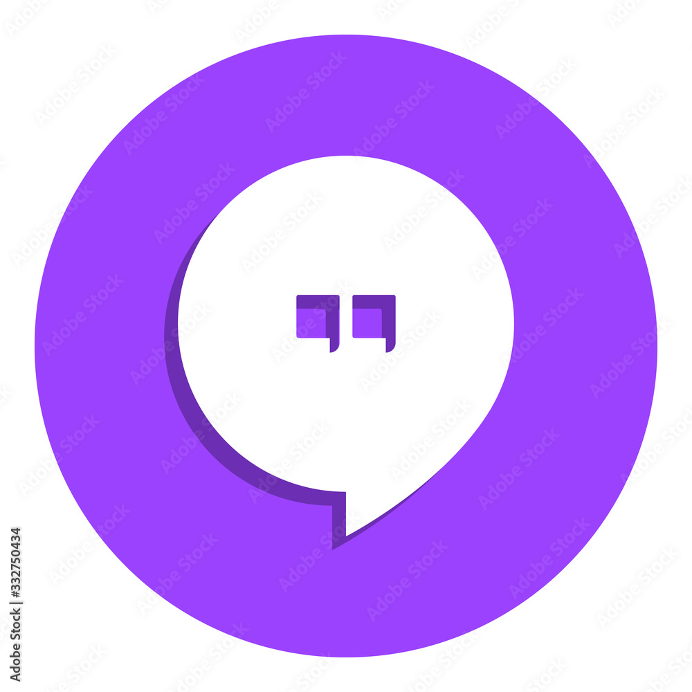Poster the quote sign badge icon. simple glyph, flat vector of web icons for ui and ux, website or mobile a