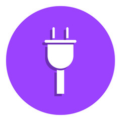 Plug badge icon. Simple glyph, flat vector of web icons for ui and ux, website or mobile application