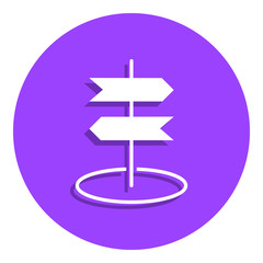 signpost badge icon. Simple glyph, flat vector of web icons for ui and ux, website or mobile application