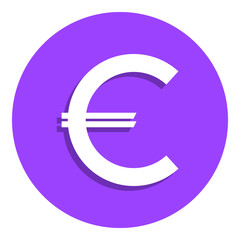 Euro badge icon. Simple glyph, flat vector of web icons for ui and ux, website or mobile application