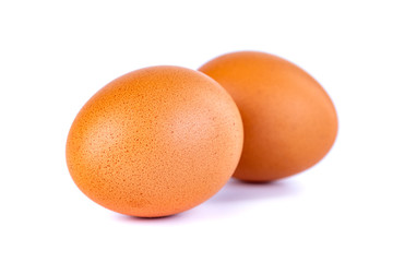 Chicken Eggs isolated on white background, food