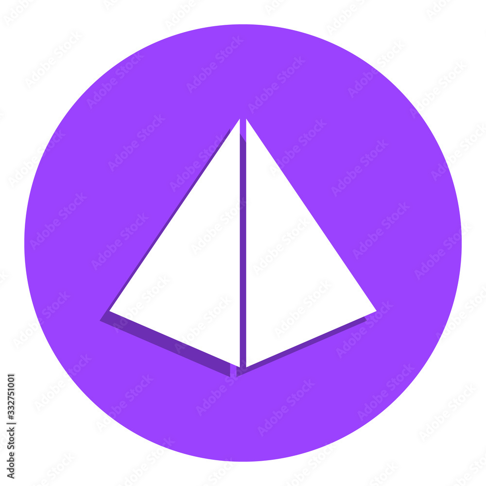 Poster pyramid badge icon. simple glyph, flat vector of web icons for ui and ux, website or mobile applicat