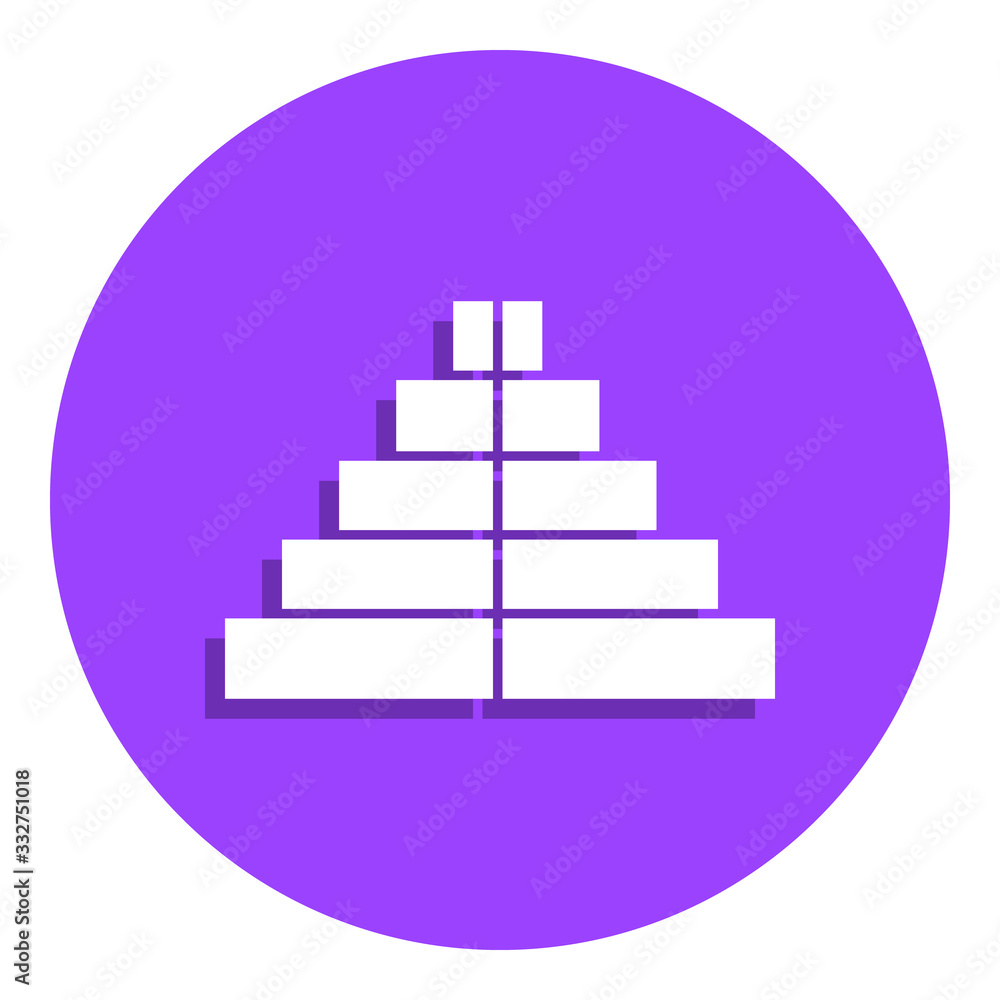 Poster pyramid badge icon. simple glyph, flat vector of web icons for ui and ux, website or mobile applicat