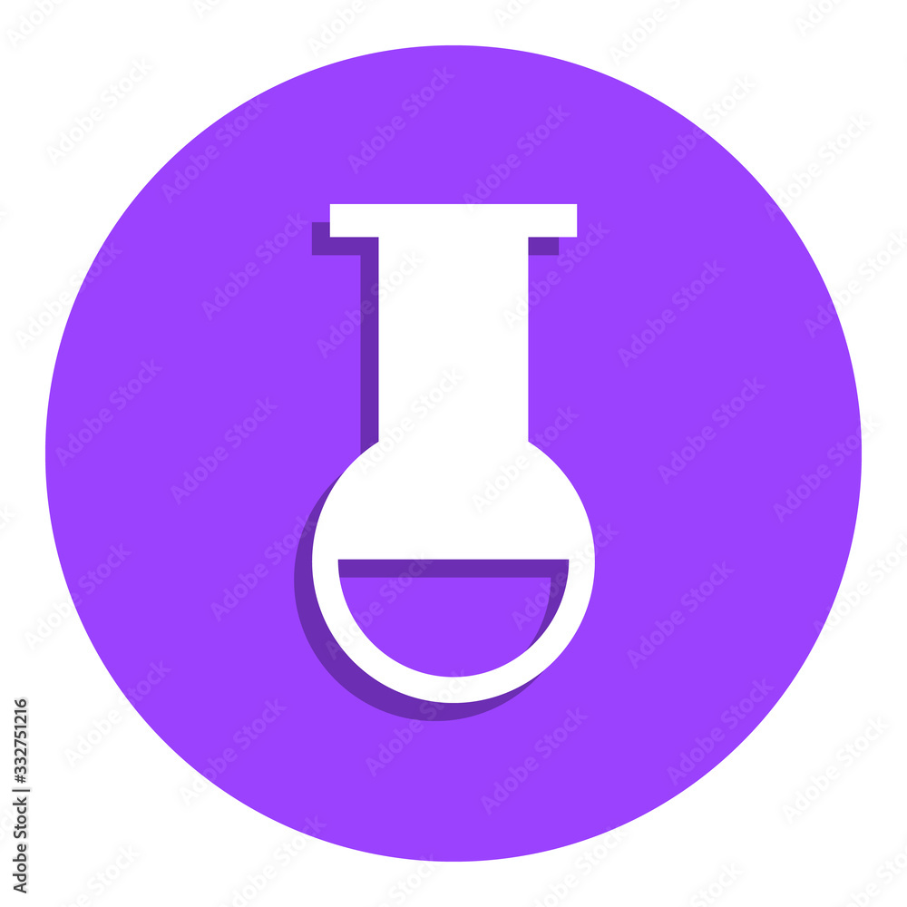 Poster labaratory tube badge icon. simple glyph, flat vector of web icons for ui and ux, website or mobile 
