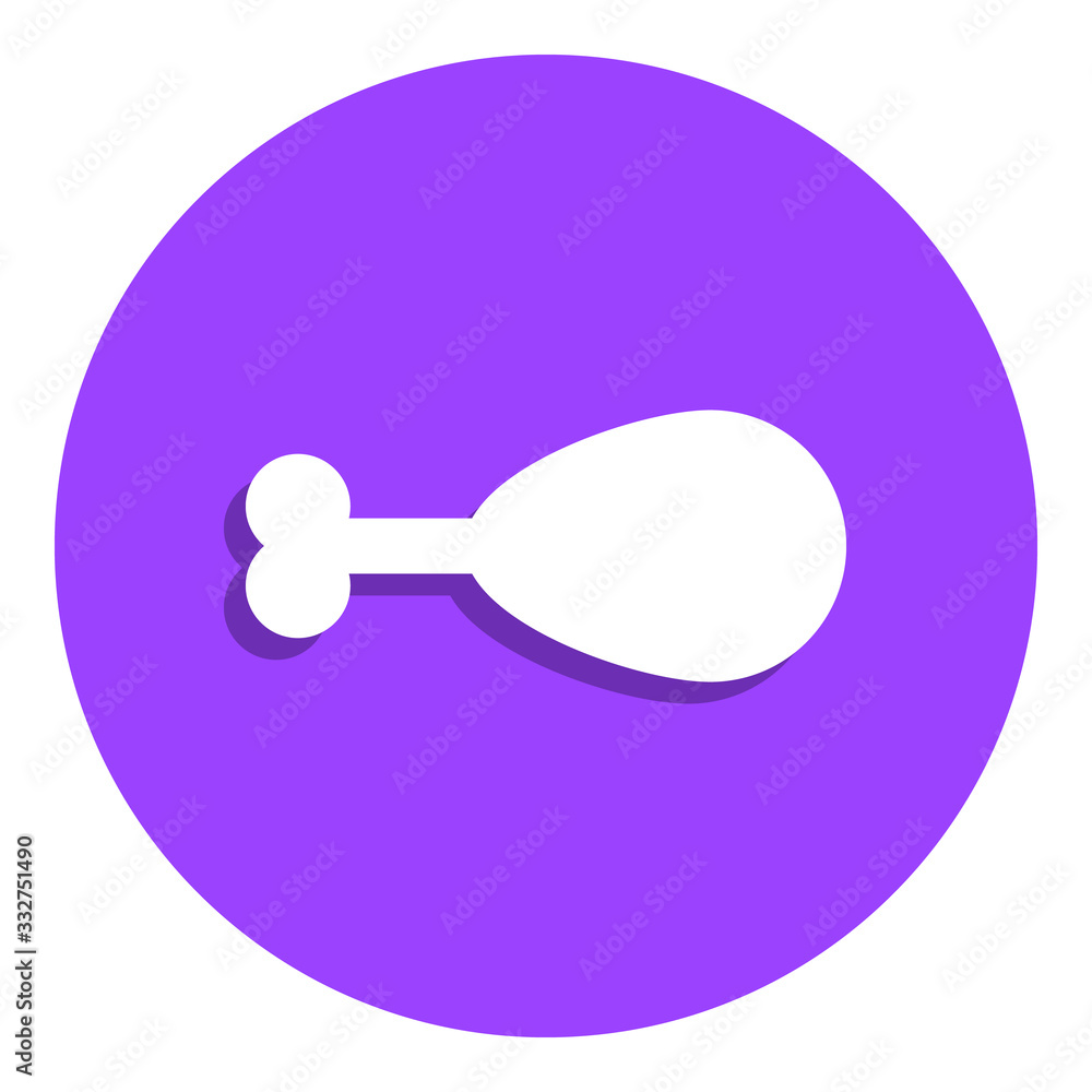 Poster chicken leg badge icon. simple glyph, flat vector of web icons for ui and ux, website or mobile appl