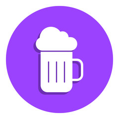 Beer badge icon. Simple glyph, flat vector of web icons for ui and ux, website or mobile application