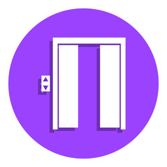 elevator badge icon. Simple glyph, flat vector of web icons for ui and ux, website or mobile application