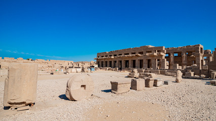 Karnak Temple in Luxor, Egypt. The Karnak Temple Complex, commonly known as Karnak, comprises a...
