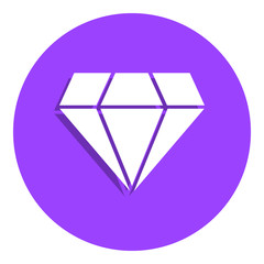 diamond badge icon. Simple glyph, flat vector of web icons for ui and ux, website or mobile application