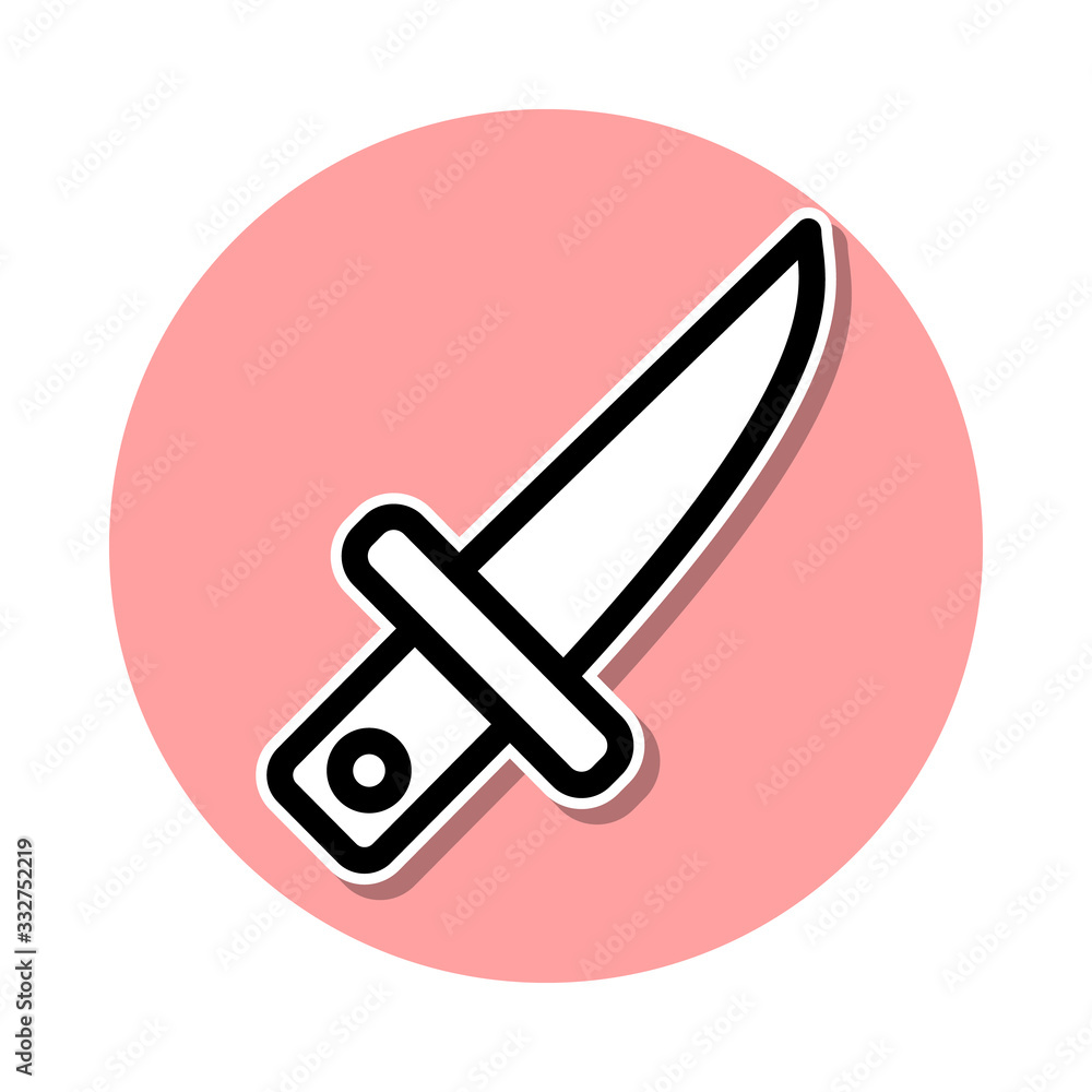 Poster knife sticker icon. simple thin line, outline vector of web icons for ui and ux, website or mobile a