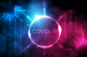 Empty abstract background on the theme of the COVIND-19 coronavirus pandemic.