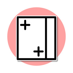 Obraz premium Window sticker icon. Simple thin line, outline vector of web icons for ui and ux, website or mobile application