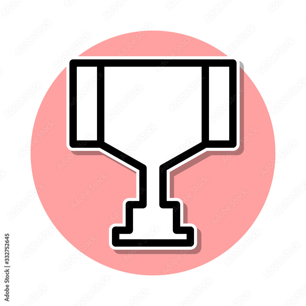 Poster cup sticker icon. simple thin line, outline vector of web icons for ui and ux, website or mobile app
