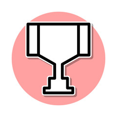 Cup sticker icon. Simple thin line, outline vector of web icons for ui and ux, website or mobile application