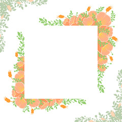 Vector flower frame for your design.