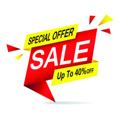 Fototapeta premium Special Offer Sale tag banner - Vector illustration