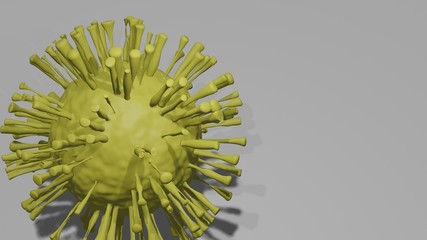 Computer generated and rendered image/illustration of an influenza virus