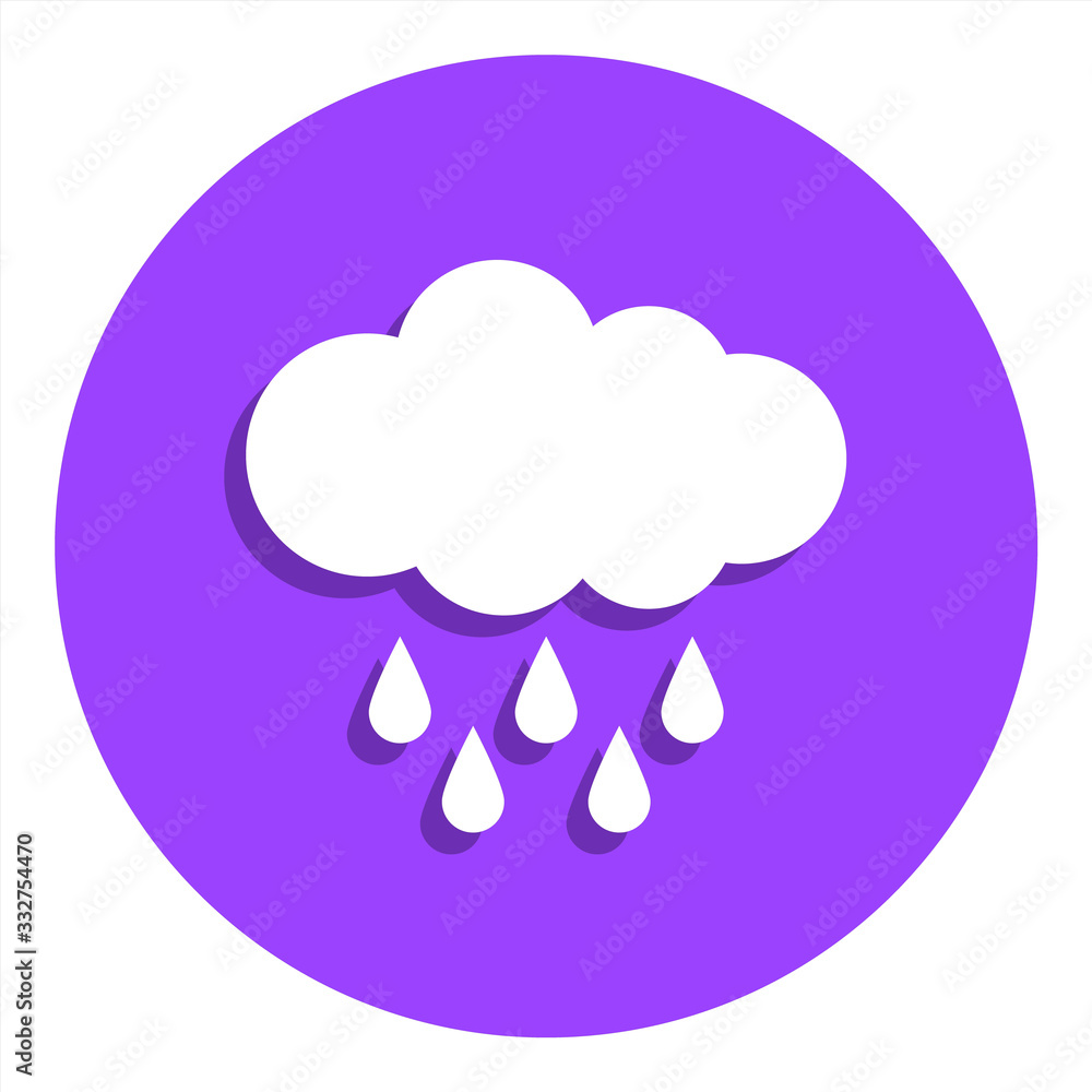 Poster hard rain badge icon. simple glyph, flat vector of web icons for ui and ux, website or mobile applic