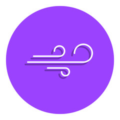 Wind badge icon. Simple glyph, flat vector of web icons for ui and ux, website or mobile application