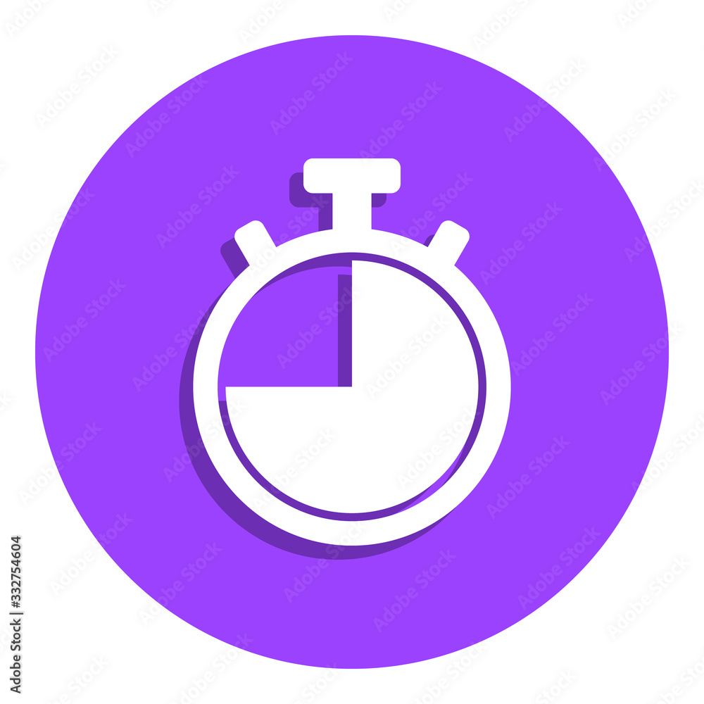 Poster stopwatch badge icon. simple glyph, flat vector of web icons for ui and ux, website or mobile applic