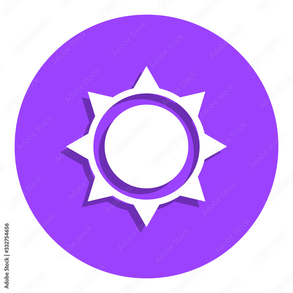 Poster sun badge icon. simple glyph, flat vector of web icons for ui and ux, website or mobile application