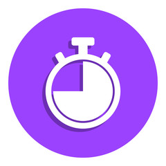 Stopwatch badge icon. Simple glyph, flat vector of web icons for ui and ux, website or mobile application